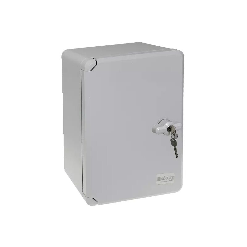 Coffret mural haute-résistance boîtier 300 x 200 x 130 - Porte pleine / Serrure clé / Plaque montage / IP65 / abs