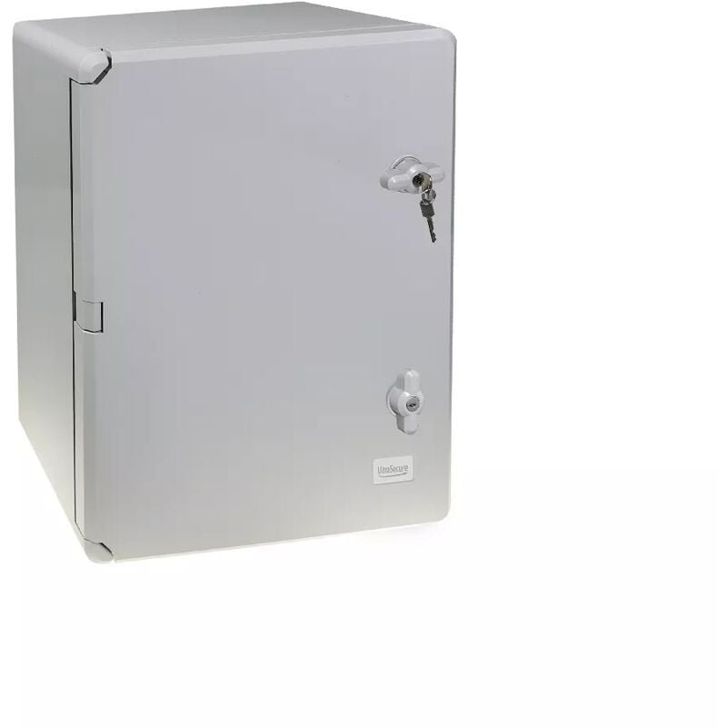 Coffret mural haute-résistance boîtier 500 x 400 x 175 mm - Porte pleine / Serrure clé / Plaque montage / IP65 / abs