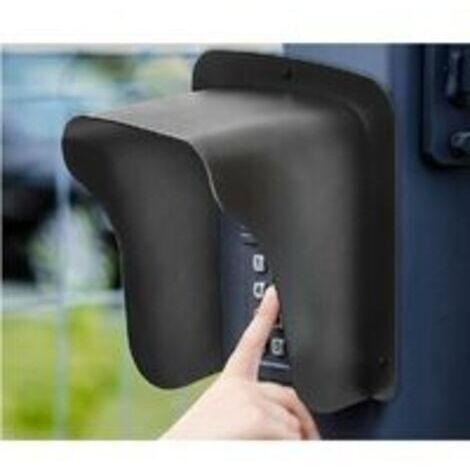 Boîtier métallique étanche, idéal pour les sonnettes, serrures de porte, interphones et sonnettes extérieures, offrant une protection contre la pluie. Protège l'équipement du soleil et des gouttes de 