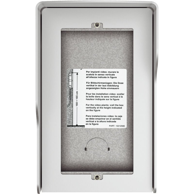 Boîte hors-mur à 2 modules avec toit de pluie intégré Finition Allmetal 350621 - Bticino