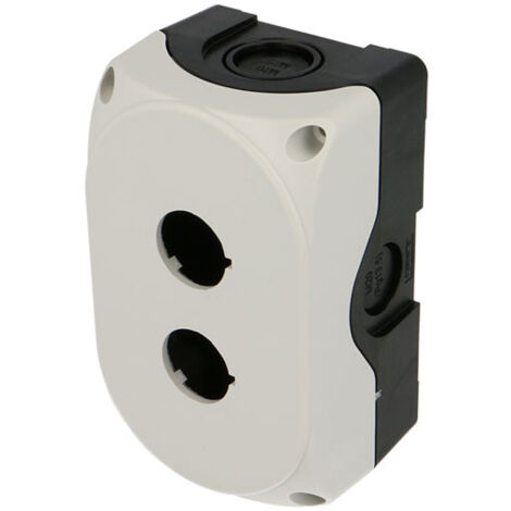 Boîtier plastique Lovato gris IP67 pour 2 boutons LPZP2A8