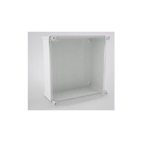 Boitier polycarbonate 360x360x205mm avec couvercle transparent double isolation IK10 étanche IP66 série MORVAN