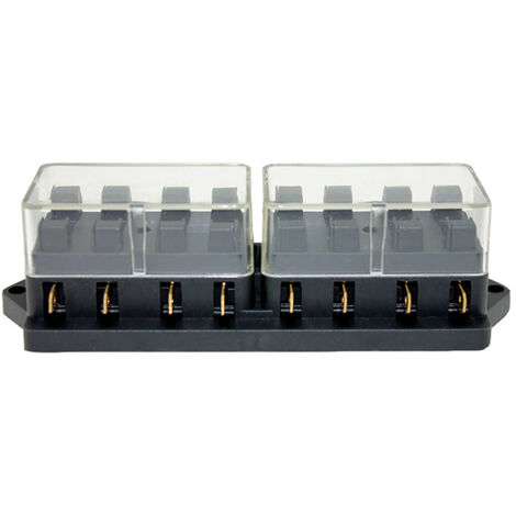 Boîtier porte-fusibles à 8 voies avec 8 fusibles standard pour voiture, camion, bateau, véhicule 12 V/24 V/32 V