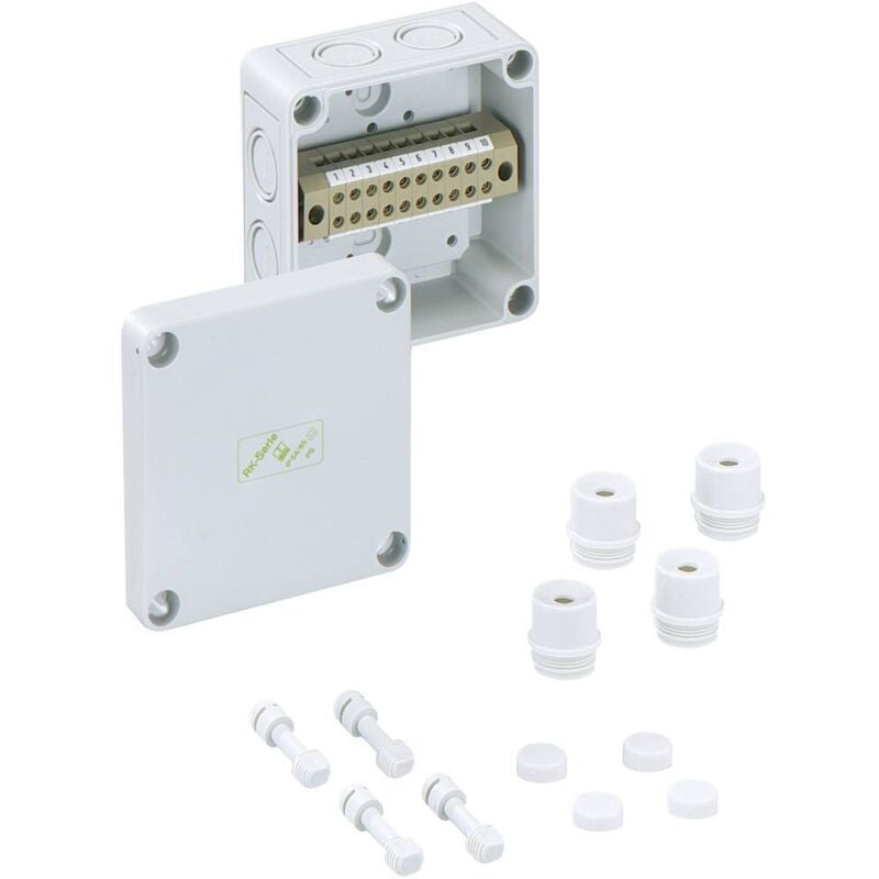 Boîtier pour bloc de jonction Spelsberg rkk 4/10-10x4² 60740401 gris 94 x 94 x 57 Polystyrène expansé (eps) 1 pc(s)