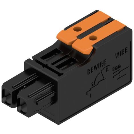 Boîtier pour connecteur CI Femelle, 2 contacts 1 rang , pas 5mm ( Prix pour Paquet de 6 )