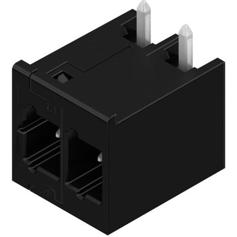 Boîtier pour connecteur CI Mâle, 2 contacts 1 rang , pas 5mm ( Prix pour Paquet de 6 )