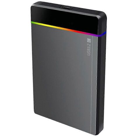 Boîtier pour disque dur externe SATA vers USB 3.2 Gen1 5 Gbit/s, noir