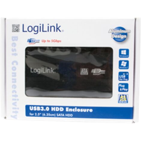 Boîtier pour disques durs LOGILINK, 6,35 cm (2,5"), USB 3.0 vers SATA