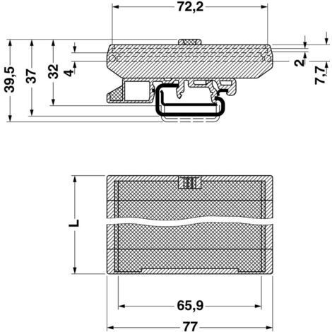 Boîtier pour rail Phoenix Contact UMK- BE 45 2970015 Polyamide vert 77 x 45 1 pc(s) D12582