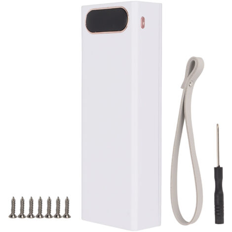 Boîtier Power Bank 22.5W Charge Rapide Détachable avec Écran LCD - Coque pour 20x18650 Batteries - Blanc