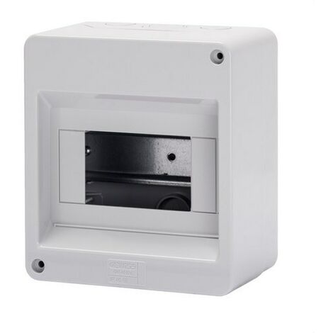 Boîtier protégé sans porte avec parois perforées 4 modules préparés pour loger des bandes IP40
