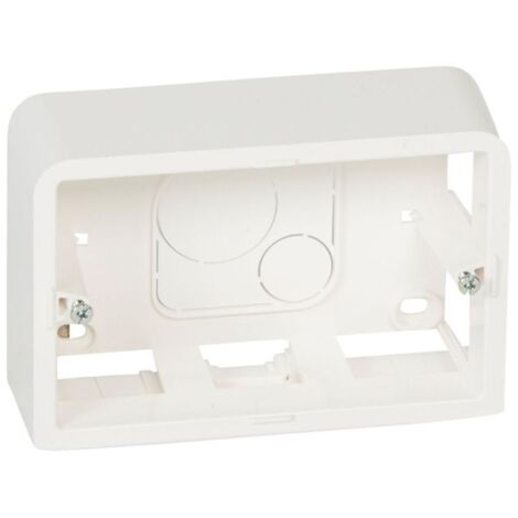Boîtier rectangulaire « Mosaïque » pour trois modules IP20/IK02 124x88x40mm en thermoplastique LEGRAND blanc