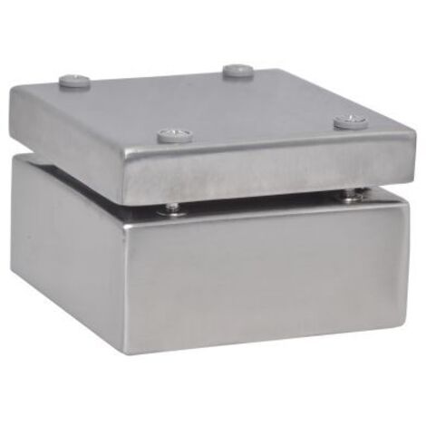 Boîtier RS PRO en Acier inoxydable 304 Acier dim. ext. 100 x 100 x 61mm, IK10, IP66 ( Prix pour 1 )