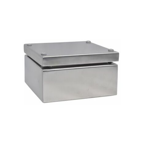 Boîtier RS PRO en Acier inoxydable 304 Acier dim. ext. 150 x 150 x 81mm, IK10, IP66 ( Prix pour 1 )