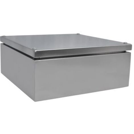 Boîtier RS PRO en Acier inoxydable 304 Acier dim. ext. 300 x 300 x 121mm, IK10, IP66 ( Prix pour 1 )