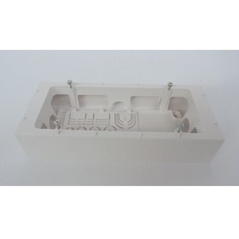Boitier saillie 3 postes prof 40mm blanc polaire pour appareillage mural ALTIRA SCHNEIDER ALB44446