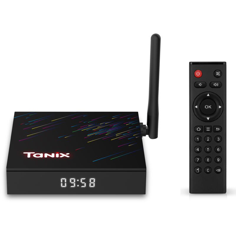 Boîtier tv Android 12.0 tanix TX68 - Processeur Allwinner H618 Quad-core, Lecteur Média 4K, Décodeur AV1, H.265, VP9, WiFi Double Bande 2,4G et 5G,