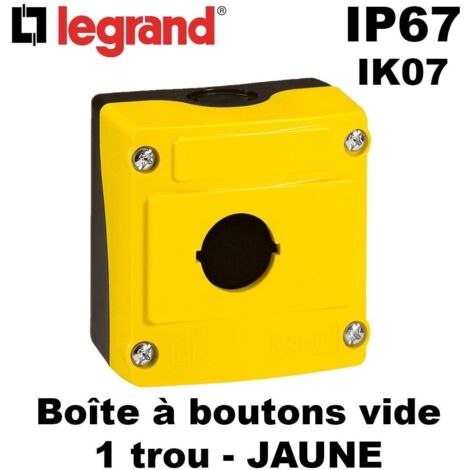 boitier vide 1 trou couvercle jaune - legrand osmoz