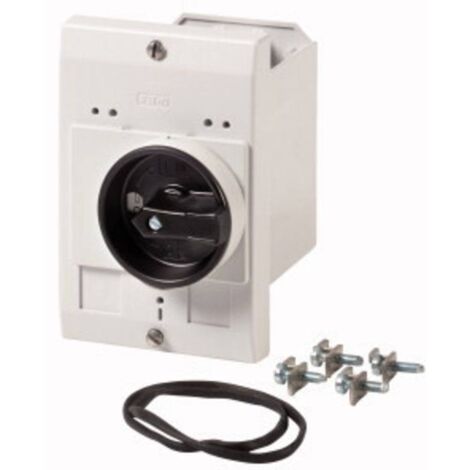 Boîtier vide Eaton E-PKZ0-G 072907 montage encastré, avec interrupteur rotatif (L x l x H) 80 x 85 x 129 mm gris, noir 1 pc(s) W215111