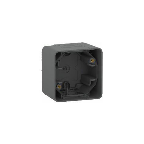 Boite 3 postes horizontale IP55 IK08 - En saillie - Gris anthracite - Mureva Styl