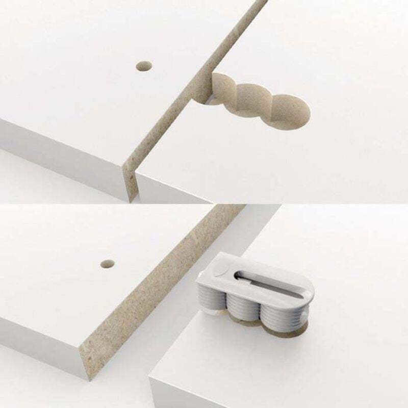 Lamello - Ferrure d'assemblage pour meuble cabineo 12 - blanc