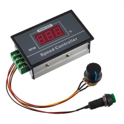 BOJACK affichage numérique réglable PWM régulateur de moteur à courant continu 30A 6-60V 12V 24V 36V 48V LED contrôle d'affichage avec interrupteur marche-arrêt