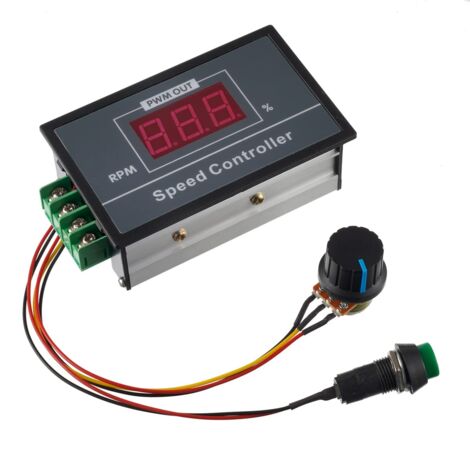 BOJACK affichage numérique réglable PWM régulateur de moteur à courant continu 30A 6-60V 12V 24V 36V 48V LED contrôle d'affichage avec interrupteur marche-arrêt