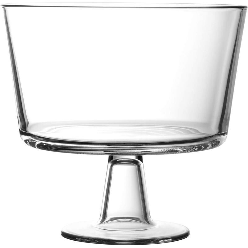 Bol à dessert européen sur piédestal en verre transparent, élégant pour pâtisseries ou mariages
