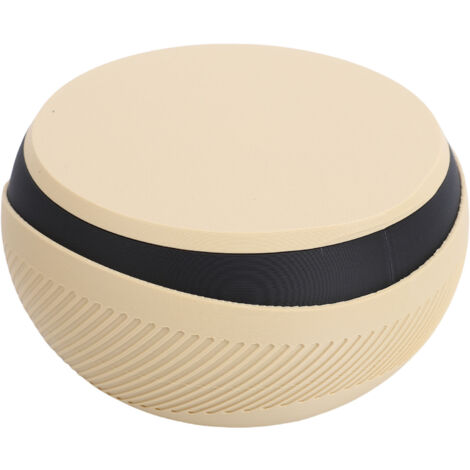 Bol à Double Étage pour Fruits Secs et Snacks avec Compartiment pour Coques et Déchets - Bol de Nourriture Noir et Sable - Modèle Solide Plastique Légé - 14x7cm