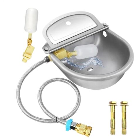 Bol à eau automatique pour animaux - En acier inoxydable - Avec valve flottante intelligente - Distributeur de bétail - Pour les classes de ferme