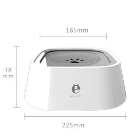 Bol à eau flottant pour chien et chat 1 pièce avec filtre 2L, chariot à bol d'eau pour chat résistant aux déversements en ABS antidérapant pour distributeur lent pour animaux de compagnie