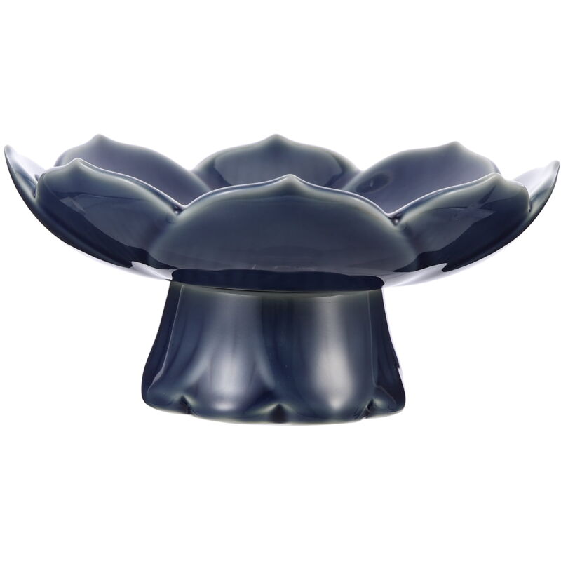 Feiyue - Bol à fruits haut en céramique Décor de style chinois Bol à fruits Porte-fruits Assiette à fruits en céramique