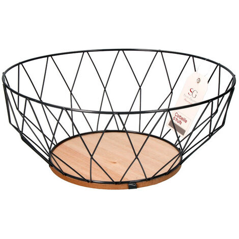 Bol à fruits métallisé gris Baltik ø28cm
