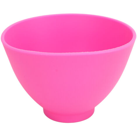 Bol à mélanger dentaire réutilisable multifonctionnel flexible pour plâtre, couleur rose, dimensions 5.12 x 5.12 x 3.54 pouces