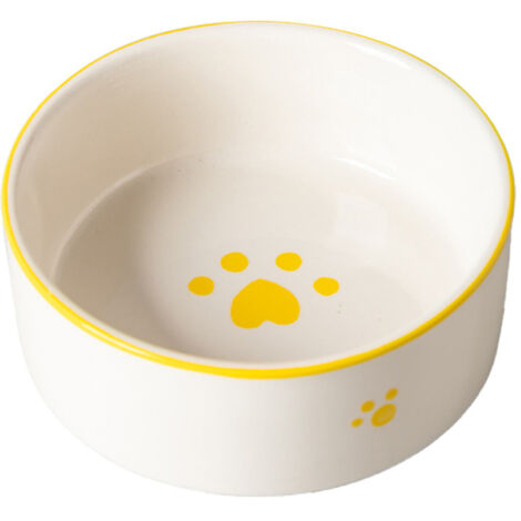 Bol Alimentaire Surélevé - En Céramique - Pour Chien Petit Ou Moyen Et Chat - Hauteur 10 Cm - Diamètre 14 Cm - 1 Pièce