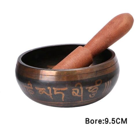 Bol chantant tibétain bouddhiste - Kit de bol chantant - Prière religieuse pour croyants du Bouddha - Anniversaire