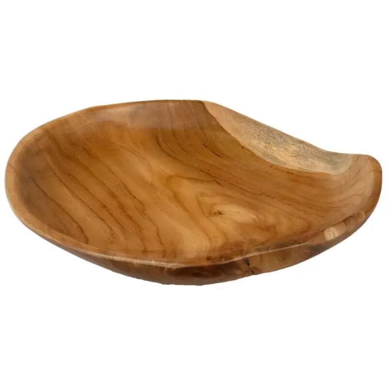 Bol / Corbeille / Vide poche en bois de teck artisanal D. 31 cm - ADAM