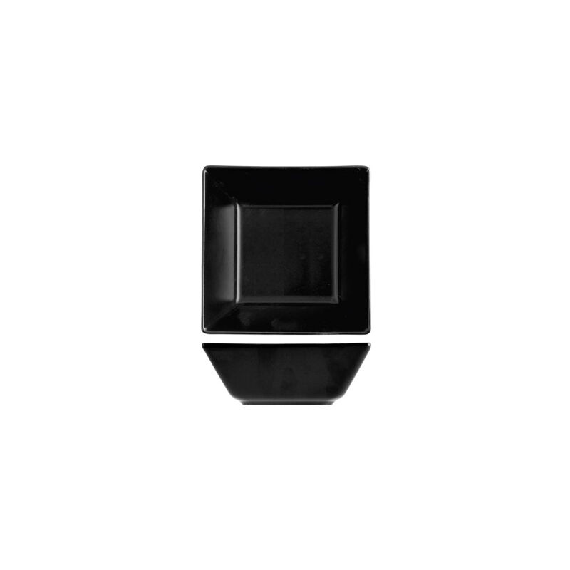 

Bol cuadrado Stoneware negro 13x13cm (6 uds.)