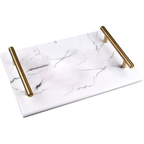 Bol de almacenamiento de resina con aspecto de mármol, 29,2 x 19,4 cm – Bol de alta calidad para la cocina, el baño o como elemento decorativo de mesa.