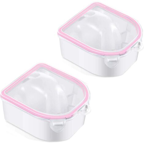 Bol de trempage manucure 2 pièces (rose)