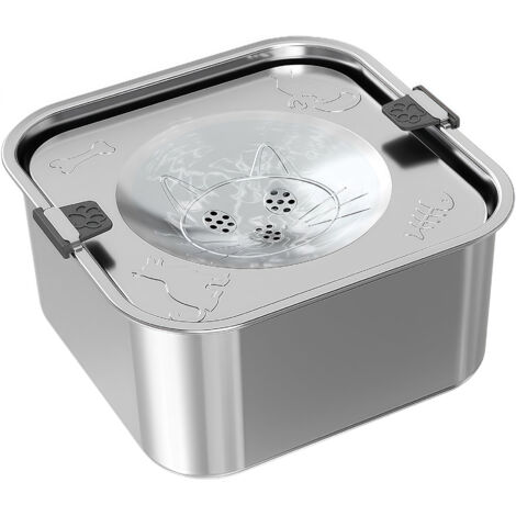 Bol d'eau pour Chiens Acier Inoxydable 3 L