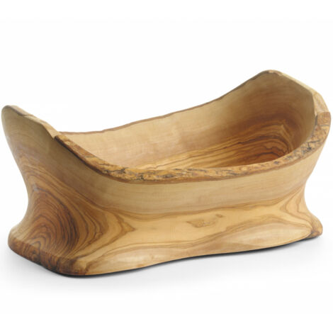 Bol décoratif en bois d'olivier, 365 x 200 x 290 mm