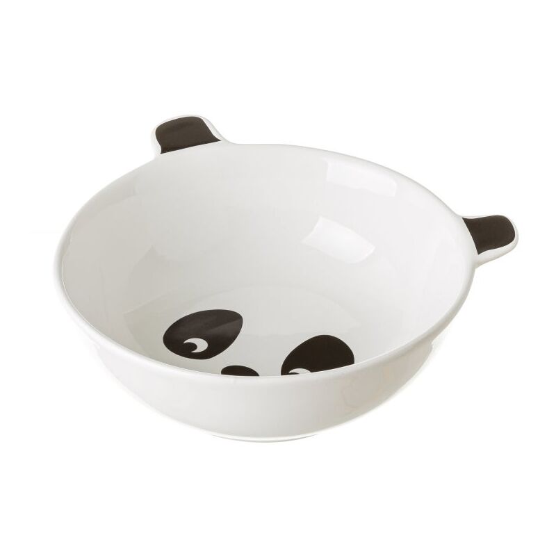 

Bol desayuno de oso panda infantil blanco de cerámica de 15x18 cm