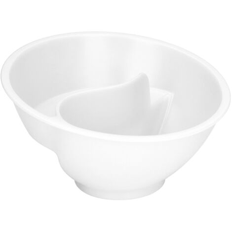 Bol Diviseur de Céréales Polyvalent Sans BPA Empilable pour Glace, Yaourt, Fruits, Frites, Blanc