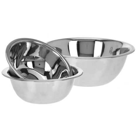 Bol en acier inoxydable, lot de 3 mis cuisine 700 ml, 950 ml, 1900 ml