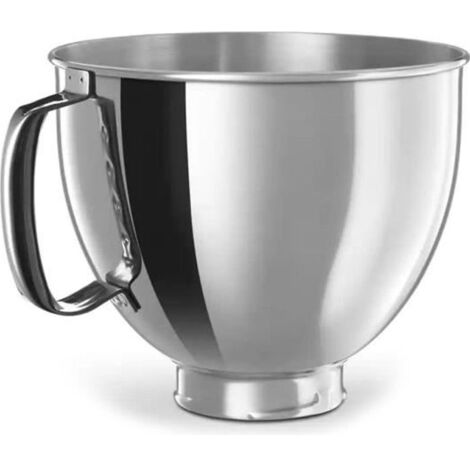 Bol en Acier Inoxydable pour MéLangeur à TêTe Inclinable KitchenAid Classic&Artisan Series 4,5-5 QT, Bol en Acier
