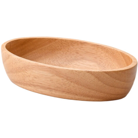 Bol en bois en forme de bateau pour aliments, fruits, en-cas