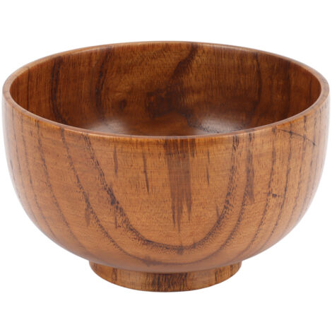 Bol en Bois pour Soupe, Texture Unique, Lisse et Exquis pour Riz, Nouilles, Salade et Fruits