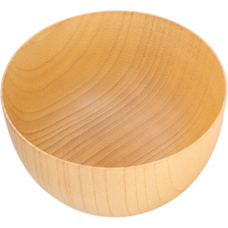 Bol en Bois Rond pour Cuisine - Récipient Alimentaire Léger pour Noix, Apéritifs, Fruits et Collations - Grand Format Design Simple