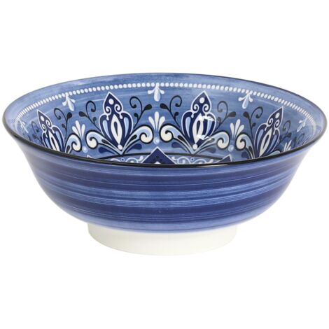 Bol en céramique bleu oriental 21 cm
